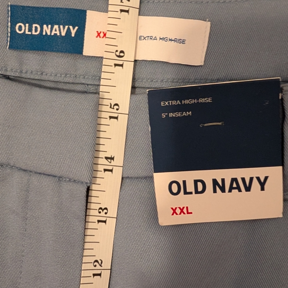 OLD NAVY Shorts in Light Blue Pleat Front High Rise 5 in Inseam Plus Size XXL - Picture 12 of 13